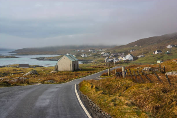 istock Coastal Road in Barra, Scotland 1147833269