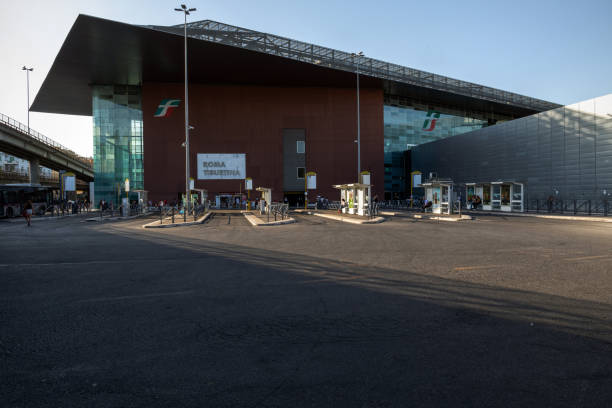 The new Tiburtina Station in Rome, Italy. Bus station stock photo