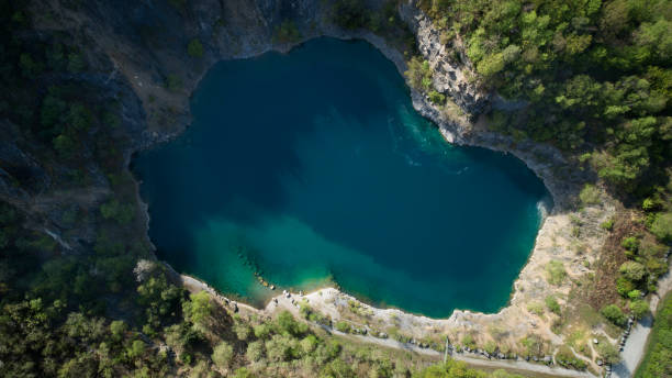 Old gravel pit - aerial view