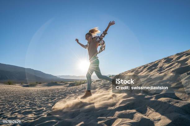 Best Vacations Ever Stock Photo - Download Image Now - Running, Sand Dune, 20-29 Years