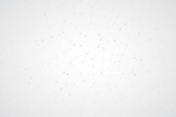 ilustrações de stock, clip art, desenhos animados e ícones de neural network technology connection structure bright 3d abstract background - white molecule