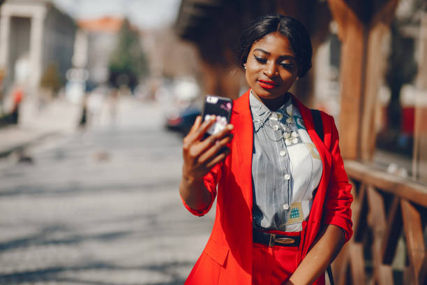 istock Black woman in a city 1147844067