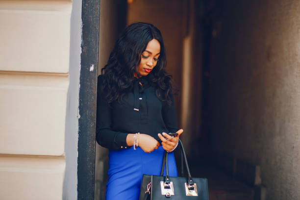 istock Black woman in a city 1147844131