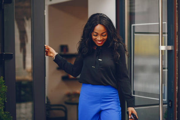 istock Black woman in a city 1147844256