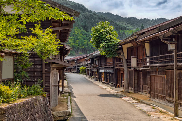 istock Historic Wooden Post Town in Central Japan. 1147844573