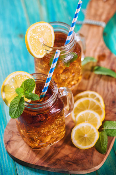 istock Ice Tea with Lemon and Mint in a Jar 1147846723
