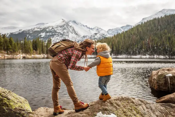 Photo of Family in Rocky mountains National park in USA