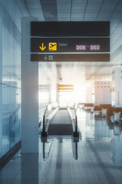 istock The travelator in airport interior 1147849576