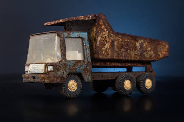 istock Old rusty truck metal toy 1147856892