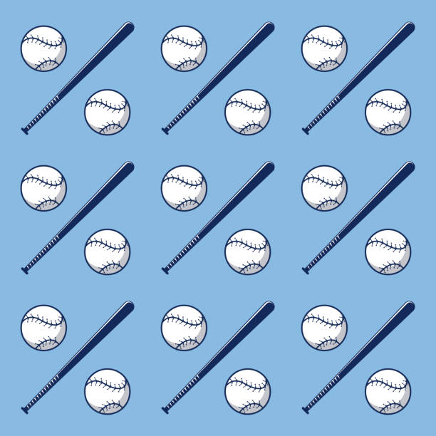 illustrations, cliparts, dessins animés et icônes de fond de sport de baseball - baseballs ball sport gym