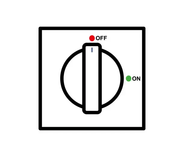 Vector illustration of On / Off switch