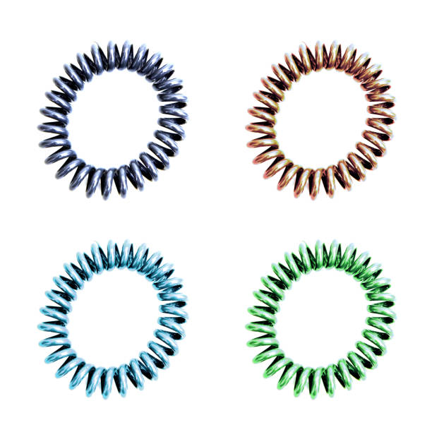 Colorful plastic hair elastics