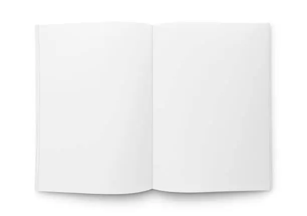 Photo of Blank Open Magazine or Book