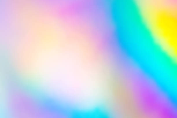 istock Blurry abstract iridescent holographic foil background. 1147871648