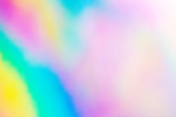 istock Blurry abstract iridescent holographic foil background. 1147871672