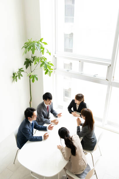 asian businessgroup meeting in office