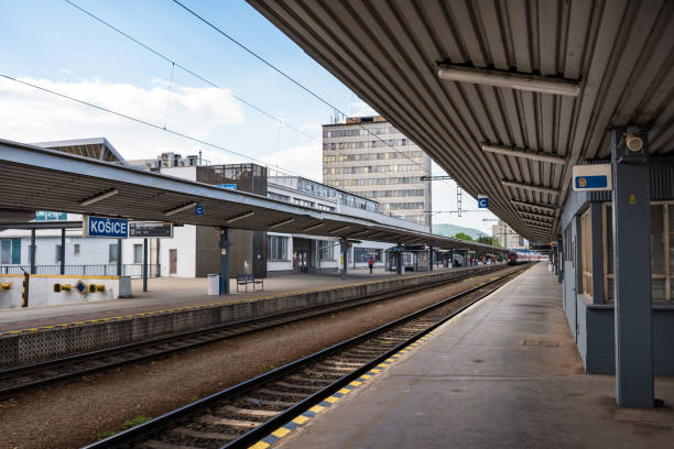 istock Rails and platforms of Main railway station in Kosice (Slovakia) 1147878425