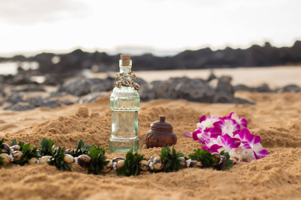 istock Lei on beach in Hawaii 1147883434