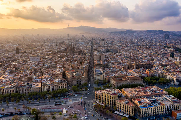 istock Barcelona cityscape from above 1147885234
