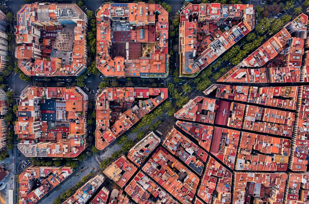 istock Barcelona zenital aerial view 1147887467