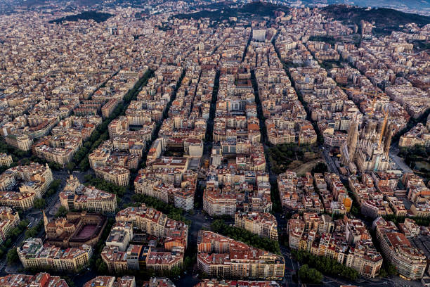 istock Barcelona cityscape from above 1147888270