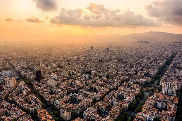 Photo of Barcelona Cityscape Eixample, Gran Via