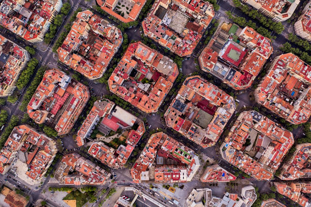 istock Barcelona zenital aerial view 1147889268