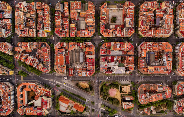 istock Barcelona zenital aerial view 1147889337