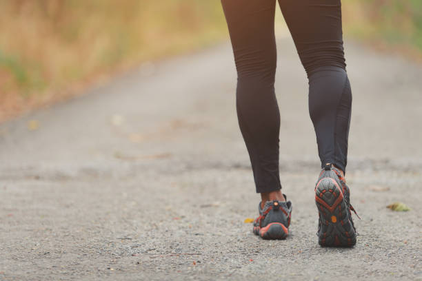 istock The man ready for jogging outdoors in the forest. 1147894066