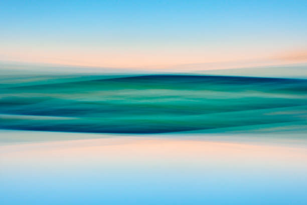 Tropical Beach. Abstract Background. Motion Blur. Blue, Pink, Yellow, Turquoise Colors