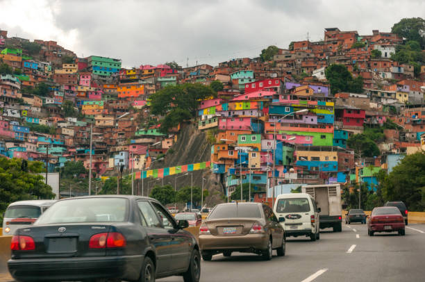 Caracas Favelas stock photo
