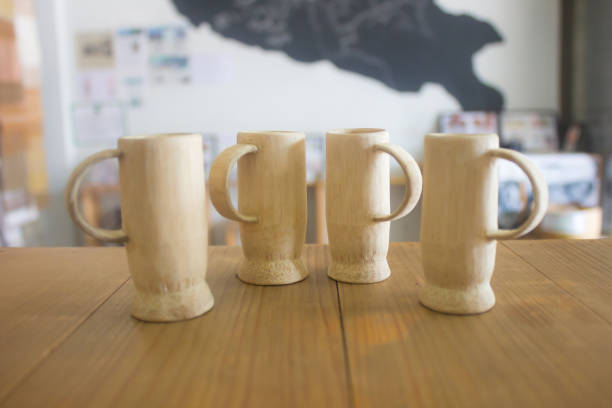 istock clean bamboo cup make by bamboo natural glass 1147898658