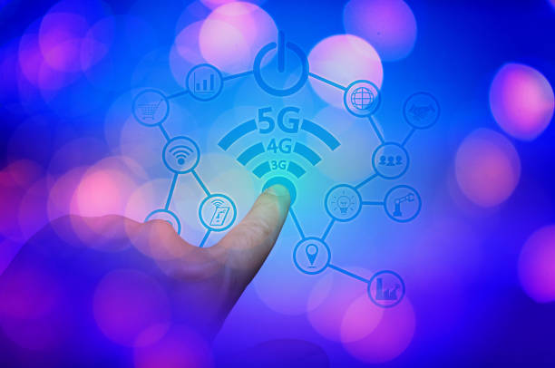 istock 5g internet concept with businessman pressing buttons . 1147903292