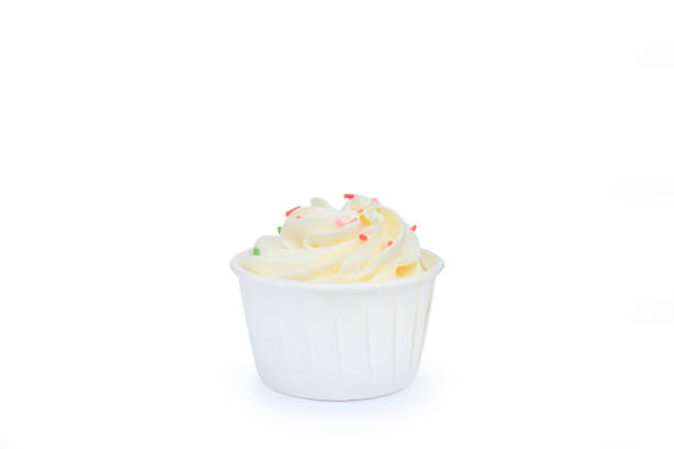 istock Tasty cupcake isolated on white background. 1147915583