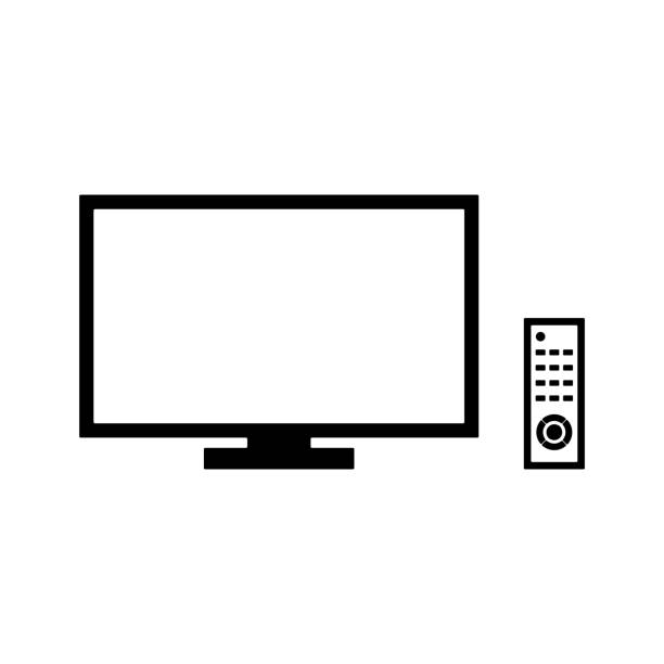 tv アイコンベクトル - フラット画面点のイラスト素材／クリップアート素材／マンガ素材／アイコン素材