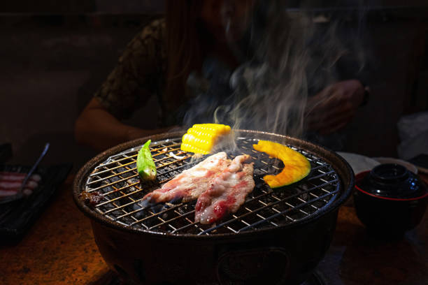 istock Charcoal grilled beef with green and yellow vegetables 1147918238