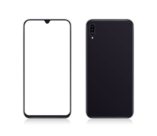 istock Smartphone. Mobile phone Template. Telephone. Realistic vector illustration of Digital devices. Front and Back Sides 1147918278