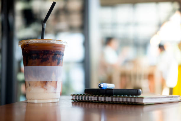 Comfortable place for people working at coffee shop. Freelancing work Concept.