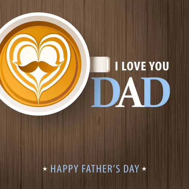 Vector illustration of Father's Day Coffee