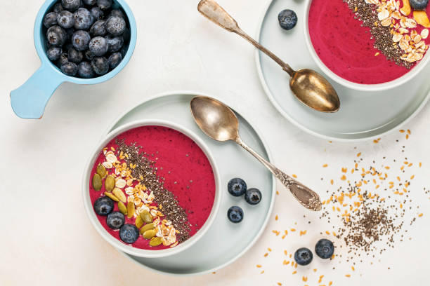 istock Smoothie bowl with fresh berries 1147920460
