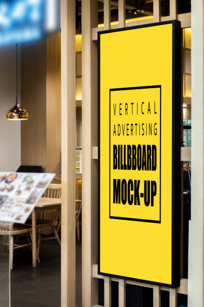 istock Mock-up tall signboard promotion at front of restaurant 1147921703