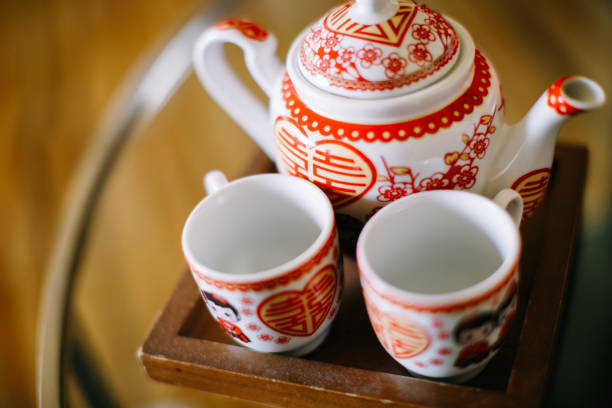 istock Teapot and cups for Chinese wedding tea ceremony 1147923764