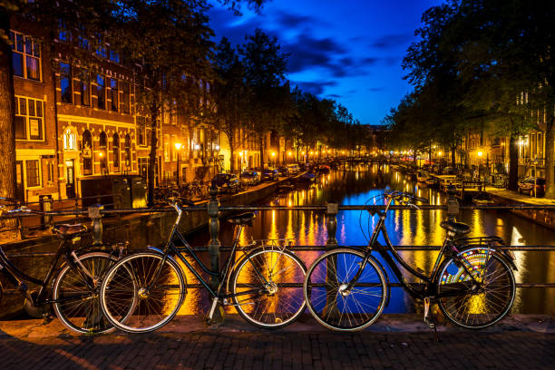 istock Amsterdam at night, the Netherlands. 1147925336