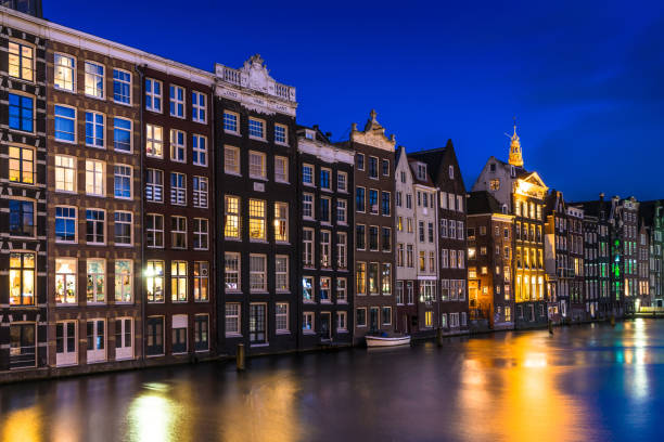 Amsterdam, Europe, Historical Geopolitical Location, Netherlands, Night
