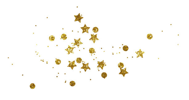 Scattered golden seqines and stars
