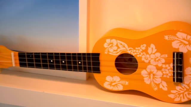 Traditional Hawaiian ukulele in slow motion 180fps