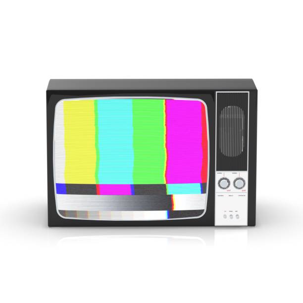 istock Old television no signal screen isolated on White background, 3D Rendering 1147946429