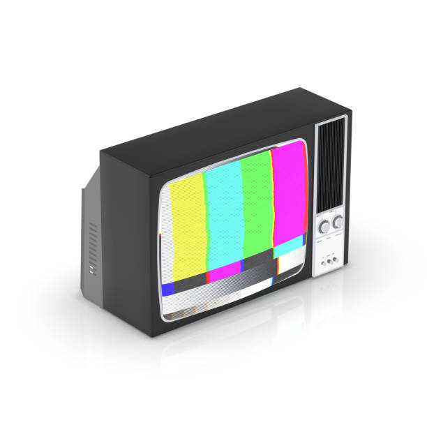 istock Old television no signal screen isolated on White background, 3D Rendering 1147946433