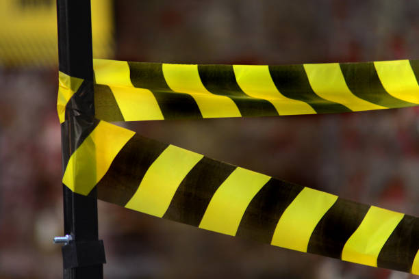 istock Crime zone concept with tape 1147947150
