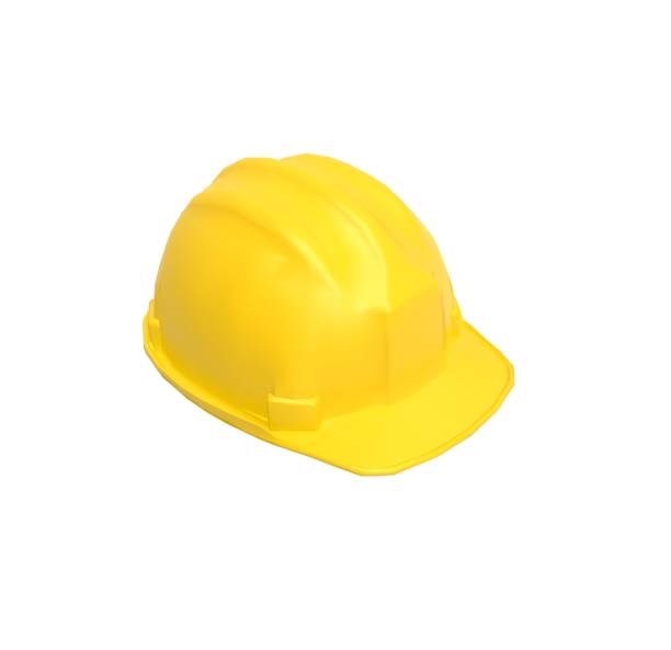 istock Yellow Helmet on isolated White Background 3D Rendering 1147947291
